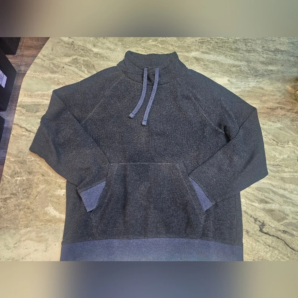 Banana Republic Brushed Birdseye Pullover - Navy - Size Large